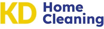KD Home Cleaning Company logo in yellow and blue, trusted residential and commercial cleaning services
